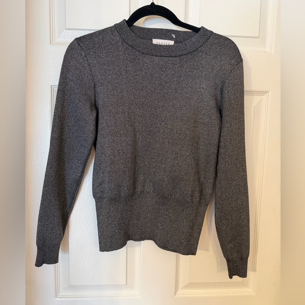 2 piece set - Harper Metallic Crew Neck Sweater & matching pleased skirt - Picture 5 of 8
